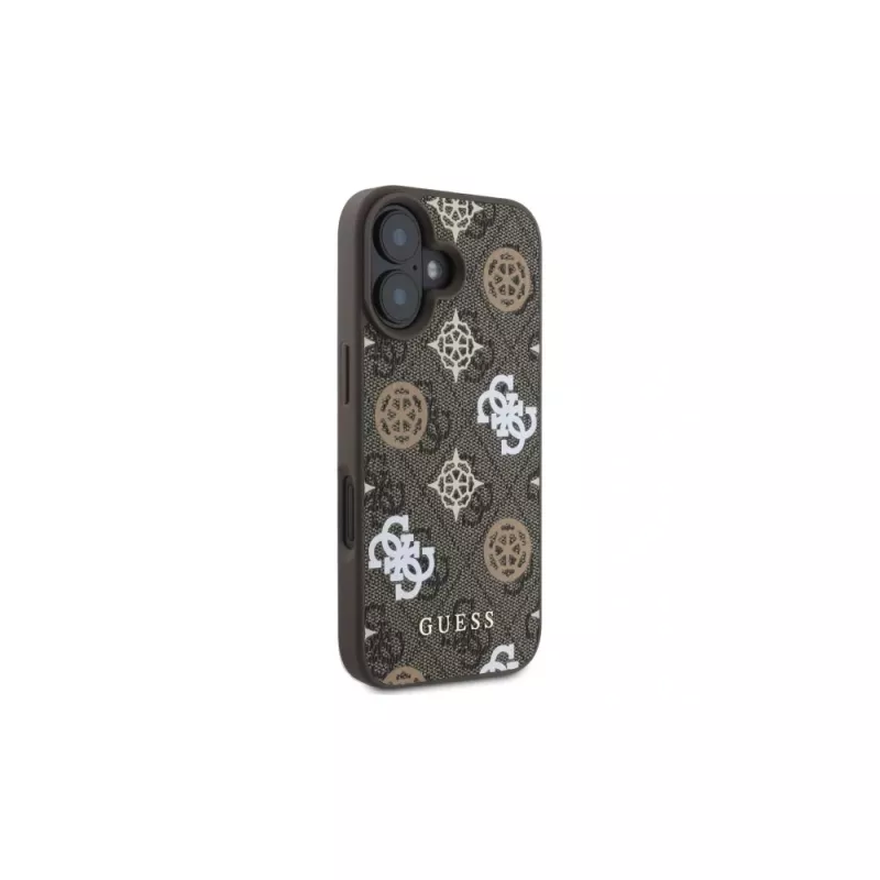 Guess Peony On 4G Background MagSafe Θήκη για iPhone 16 (Καφέ)