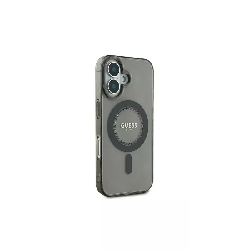 Guess IML Rhinestones MagSafe Θήκη για iPhone 16 (Μαύρο)