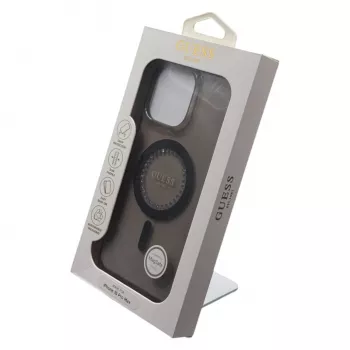 Guess IML Rhinestones MagSafe Θήκη για iPhone 16 Pro Max (Μαύρο)