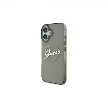 Guess GUHCP16SHCHGSPK Σκληρή Θήκη για iPhone 16 6,1 ίντσες IML Heart Μαύρο