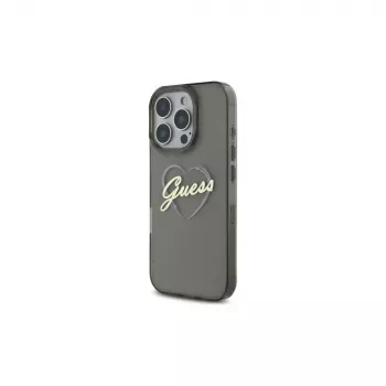 Guess GUHCP16LHCHGSPK Σκληρή Θήκη για Apple iPhone 16 Pro 6,3 ίντσες Μαύρο IML Heart