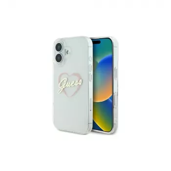 Guess GUHCP16SHCHGSPT Σκληρή Θήκη για Apple iPhone 16 6,1 ίντσες Διάφανο IML Heart
