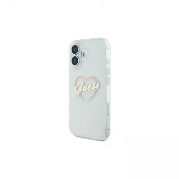 Guess GUHCP16SHCHGSPT Σκληρή Θήκη για Apple iPhone 16 6,1 ίντσες Διάφανο IML Heart