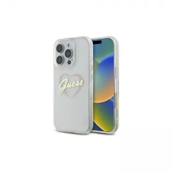 Guess GUHCP16LHCHGSPT IML Heart Σκληρή Θήκη για Apple iPhone 16 Pro 6,3, Διάφανο