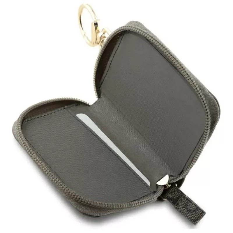 Guess Cable Pouch GUABP4DPTW Καφέ 4G Triangle Eco-Leather Οργανωτής αξεσουάρ