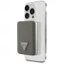 GUESS Grained Triangle Ασύρματο Power Bank 5000mAh 15W USB-C MagSafe Καφέ