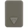 GUESS Grained Triangle Ασύρματο Power Bank 5000mAh 15W USB-C MagSafe Καφέ