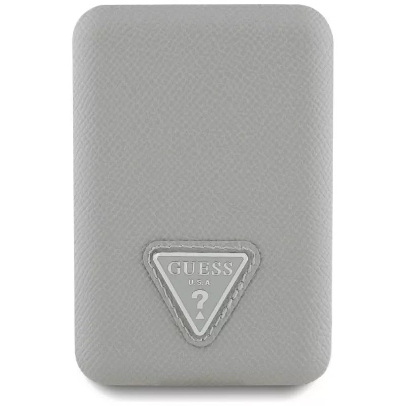 GUESS Grained Triangle Ασύρματο Power Bank 5000mAh 15W USB-C MagSafe Μπεζ