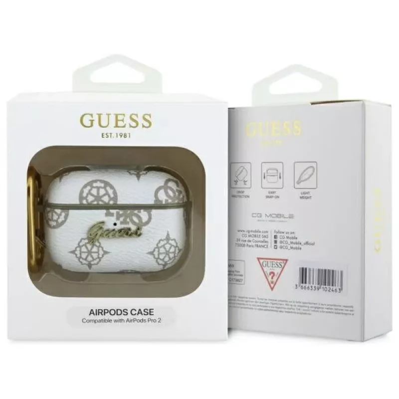 Guess GUAP2PG4GPH AirPods Pro 2 (2022/2023) Θήκη Λευκό 4G Hook