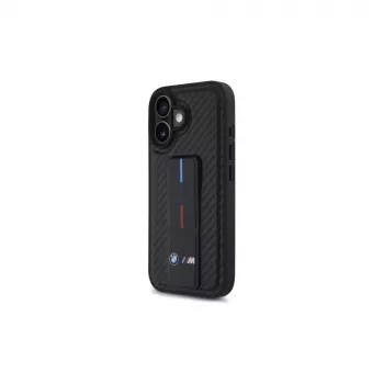 BMW BMHCP16SGSPCCK M Grip Stand Smooth and Carbon Θήκη Hard Case για iPhone 16 6,1 – Μαύρο