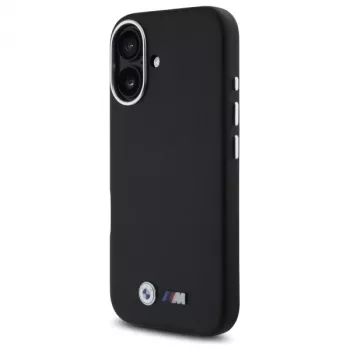 BMW BMHCP16S23PMWK iPhone 16 6,1 ιντσών Μαύρη Σκληρή θήκη M Smooth Full Wrapped Metal