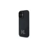 Karl Lagerfeld Shadow Metal Initial Σκληρή θήκη για Apple iPhone 16 6,1 ιντσών - Μαύρο