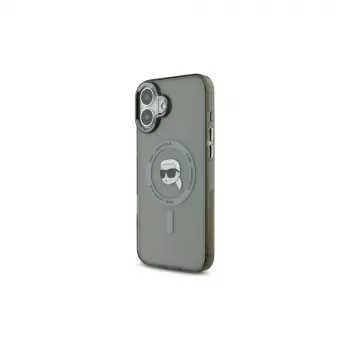 Karl Lagerfeld KLHMP16MHLSKIK iPhone 16 Plus 6,7 ιντσών Σκληρή θήκη IML Metal Karl Head MagSafe Μαύρο