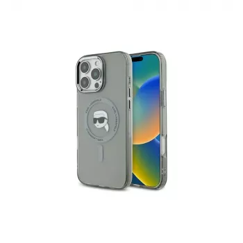 Karl Lagerfeld KLHMP16XHLSKIK iPhone 16 Pro Max 6.9 Μαύρο Σκληρή θήκη IML Metal Karl Head MagSafe