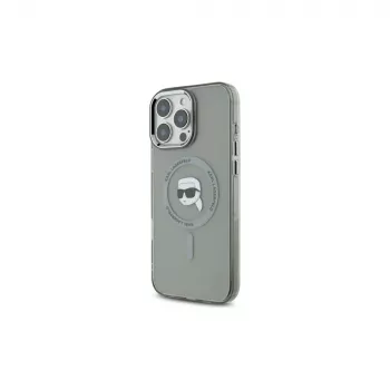 Karl Lagerfeld KLHMP16XHLSKIK iPhone 16 Pro Max 6.9 Μαύρο Σκληρή θήκη IML Metal Karl Head MagSafe