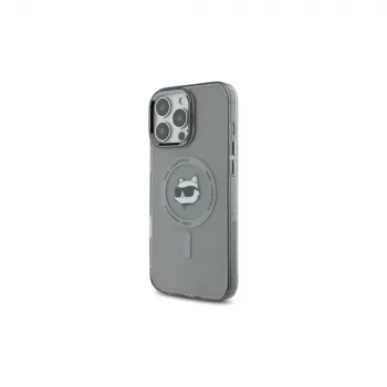 Karl Lagerfeld KLHMP16LHLSCHK iPhone 16 Pro 6,3 Μαύρο Σκληρή θήκη IML Metal Choupette Head MagSafe