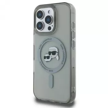Karl Lagerfeld KLHMP16XHLSKCK Σκληρή θήκη IML Metal Karl & Choupette Head MagSafe για Apple iPhone 16 Pro Max 6,9 ιντσών, Μαύρο