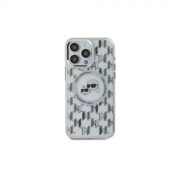 Karl Lagerfeld KLHMP16SHMCKMHT iPhone 16 Διάφανη IML Monogram Karl & Choupette Head MagSafe Θήκη