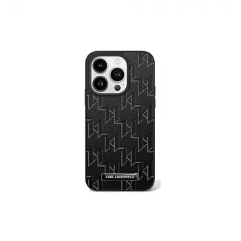 Karl Lagerfeld KLHMP16MPKHPORPK Hot Stamp MagSafe Σκληρή θήκη για iPhone 16 Plus 6,7, Μαύρο