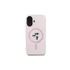 Karl Lagerfeld iPhone 16 Plus 6,7 inch Θήκη Σιλικόνης Hardcase με Δακτύλιο και MagSafe - Ροζ