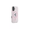 Karl Lagerfeld iPhone 16 Plus 6,7 inch Θήκη Σιλικόνης Hardcase με Δακτύλιο και MagSafe - Ροζ