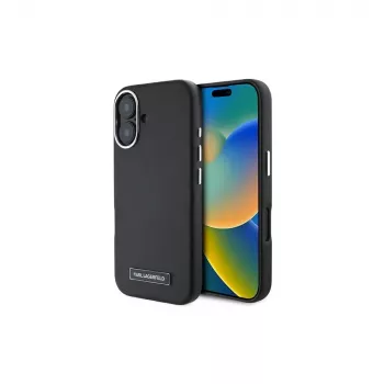 Karl Lagerfeld KLHMP16MPGMSRPK iPhone 16 Plus 6.7 Θήκη Hardcase με Μεταλλική Πλάκα, MagSafe – Μαύρη