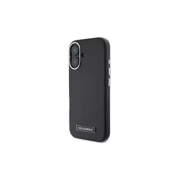 Karl Lagerfeld KLHMP16MPGMSRPK iPhone 16 Plus 6.7 Θήκη Hardcase με Μεταλλική Πλάκα, MagSafe – Μαύρη