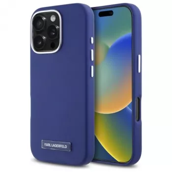 Karl Lagerfeld KLHMP16XPGMSRPB iPhone 16 Pro Max 6.9 Μπλε Θήκη Hardcase FW Μεταλλικής Πλάκας MagSafe