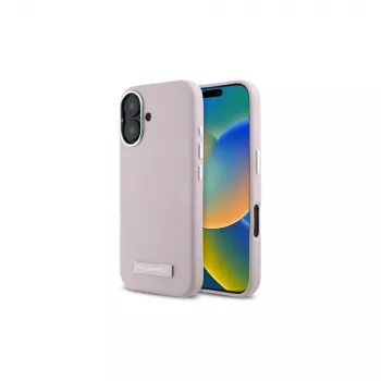 Karl Lagerfeld KLHMP16SPGMSRPP iPhone 16 6,1 Θήκη Hardcase FW Μεταλλικής Πλάκας MagSafe Ροζ