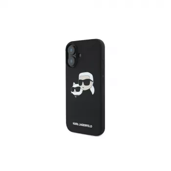Karl Lagerfeld KLHMP16SSKCHPPLK iPhone 16 6.1 Μαύρη Θήκη Hardcase Σιλικόνης Double Heads Print MagSafe