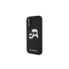 Karl Lagerfeld iPhone 16 Plus 6,7 inch Μαύρη Θήκη Hardcase Σιλικόνης Double Heads Print MagSafe