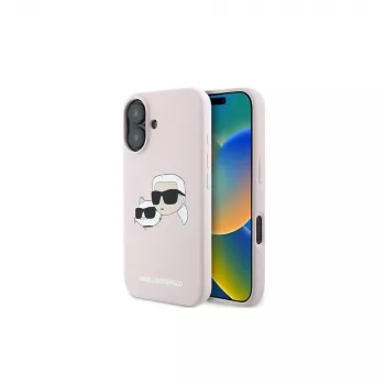 Karl Lagerfeld KLHMP16MSKCHPPLP iPhone 16 Plus 6,7 inch Ροζ Θήκη Hardcase Σιλικόνης με Double Heads Print και MagSafe