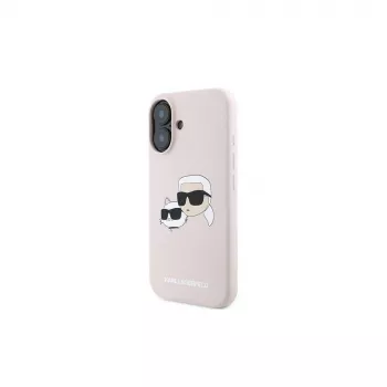 Karl Lagerfeld KLHMP16MSKCHPPLP iPhone 16 Plus 6,7 inch Ροζ Θήκη Hardcase Σιλικόνης με Double Heads Print και MagSafe