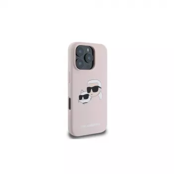 Karl Lagerfeld KLHMP16XSKCHPPLP iPhone 16 Pro Max 6,9 inch Ροζ Θήκη Hardcase Σιλικόνης με Double Heads Print και MagSafe