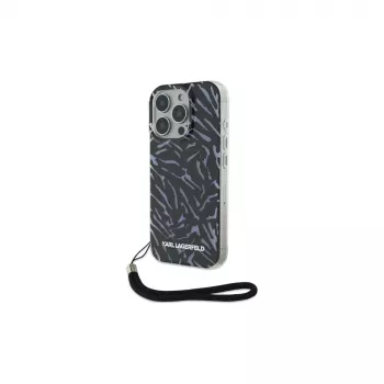 Karl Lagerfeld Θήκη Zebra With Cord για iPhone 16 Pro, Μωβ
