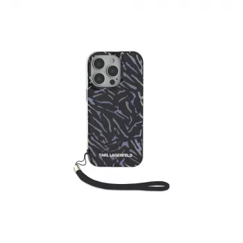 Karl Lagerfeld Θήκη Zebra With Cord για iPhone 16 Pro, Μωβ