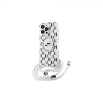 Karl Lagerfeld KLHMP16LHCKCKLCT iPhone 16 Pro 6,3 inch Διάφανη Θήκη Hardcase IML Crossbody Monogram Karl & Choupette Head MagSafe