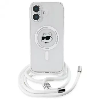 Karl Lagerfeld KLHMP16SHCCHNT iPhone 16 6.1 Θήκη Hardcase Διάφανη IML Choupette Head & Cord Magsafe