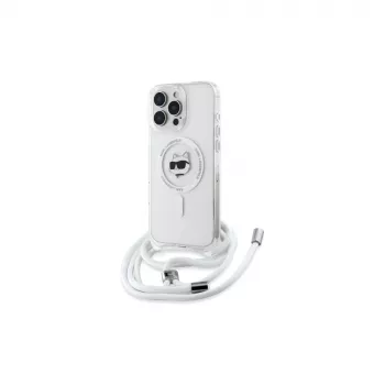 Karl Lagerfeld KLHMP16XHCCHNT iPhone 16 Pro Max 6.9 Θήκη Hardcase Διάφανη IML Choupette Head & Cord Magsafe