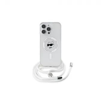 Karl Lagerfeld KLHMP16XHCCHNT iPhone 16 Pro Max 6.9 Θήκη Hardcase Διάφανη IML Choupette Head & Cord Magsafe