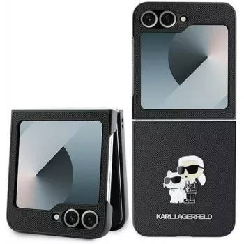 Karl Lagerfeld KLHCZF6SAPKCNPK Θήκη Hardcase Saffiano Metal Pin για Samsung Galaxy Z Flip6 / Z Flip7 FE, Μαύρη