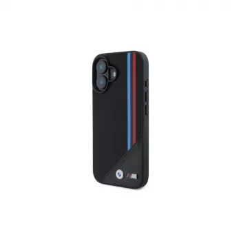BMW M Meshed Tricolor Stripes Σκληρή θήκη MagSafe για iPhone 16 6,1 inch Μαύρο