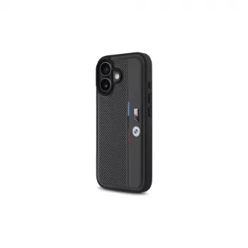 BMW BMHCP16S23PUPVA iPhone 16 6,1 inch Ανθρακί σκληρή θήκη M Perforated Tricolor Detail Line