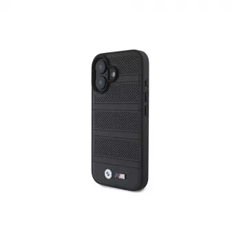 BMW M Collection Perforated and Stitched Line Θήκη Hard Case για iPhone 16 6,1 ίντσες - Μαύρο