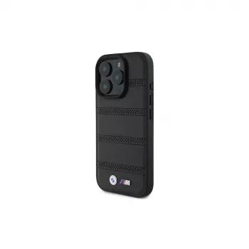 BMW M Perforated And Stitched Line Σκληρή θήκη για Apple iPhone 16 Pro 6,3 inch Μαύρο MagSafe