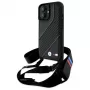 BMW M Edition Carbon Stripe & Strap Σκληρή θήκη για iPhone 16 6,1 inch - Μαύρο