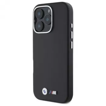 BMW M Smooth Full Wrapped Metal Σκληρή θήκη MagSafe για Apple iPhone 16 Pro Max 6,9 inch Μαύρο