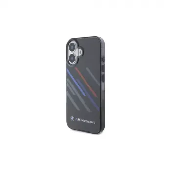 BMW BMHCP16M23HTRAK Σκληρή θήκη για iPhone 16 Plus 6,7 inch Μαύρο Motorsport IML Random Stripes