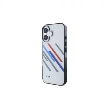 BMW BMHCP16S23HTRAG Σκληρή θήκη για Apple iPhone 16 6,1 inch Γκρι Motorsport IML Random Stripes
