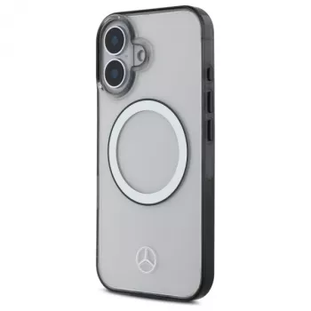Mercedes-Benz MEHMP16S23HUOKC iPhone 16 6,1 inch Διαφανής Σκληρή Θήκη με Εκτυπωμένο Λογότυπο MagSafe